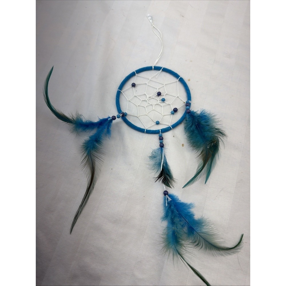 Turquoise Dream Catchers Handmade Dream Catcher for Bedroom Feather 4"